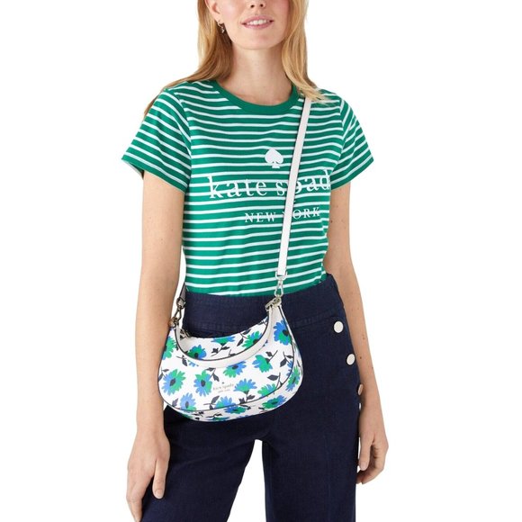 New Kate Spade Kristi Park Posies Crossbody Cream Multi - Picture 2 of 4